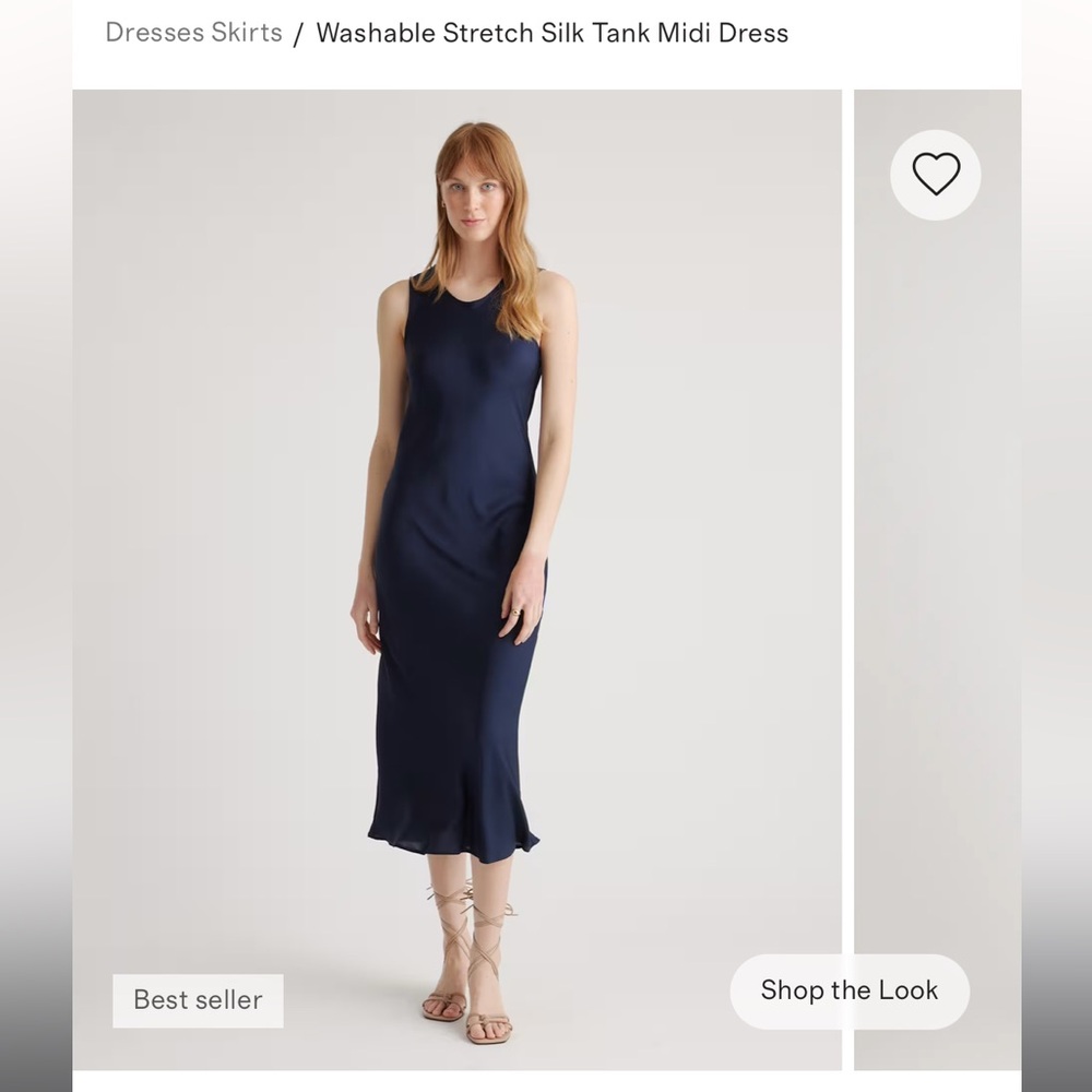 Quince NWOT silk tank midi dress